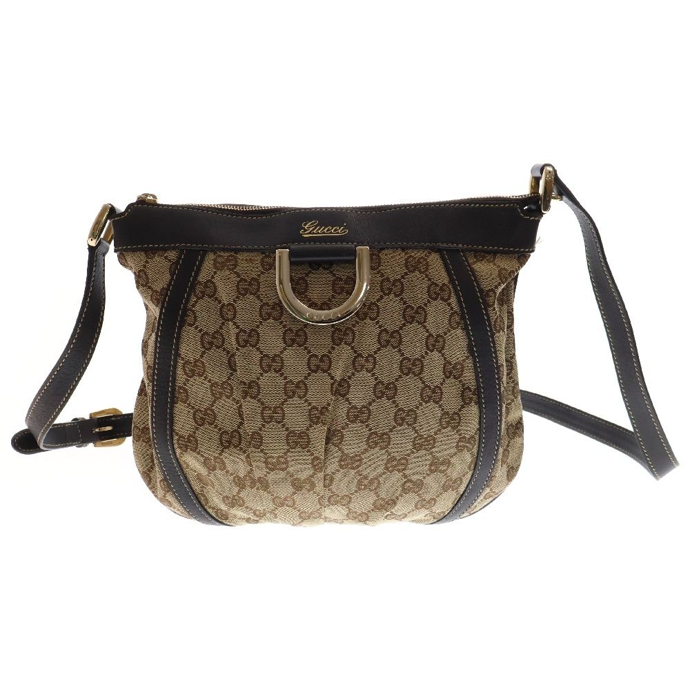 GUCCI (グッチ) GGキャンバス ショルダーバッグ アビー ブラウン