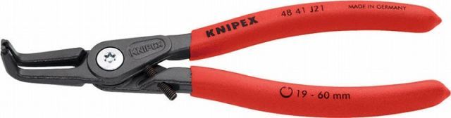 クニペックス(KNIPEX)穴用精密スナップリングプライヤー19-60mm90°ベントヘッドクロージングリミッター付 4841-J21