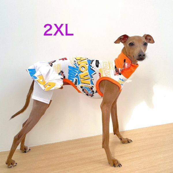 イタグレ 服 犬服 2XL コミック レギンス ワンピース イタグレ