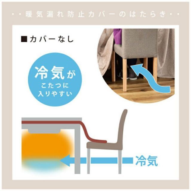 種類1：1個 暖気を逃がさない ダイニングこたつ ダイニングチェア 椅子