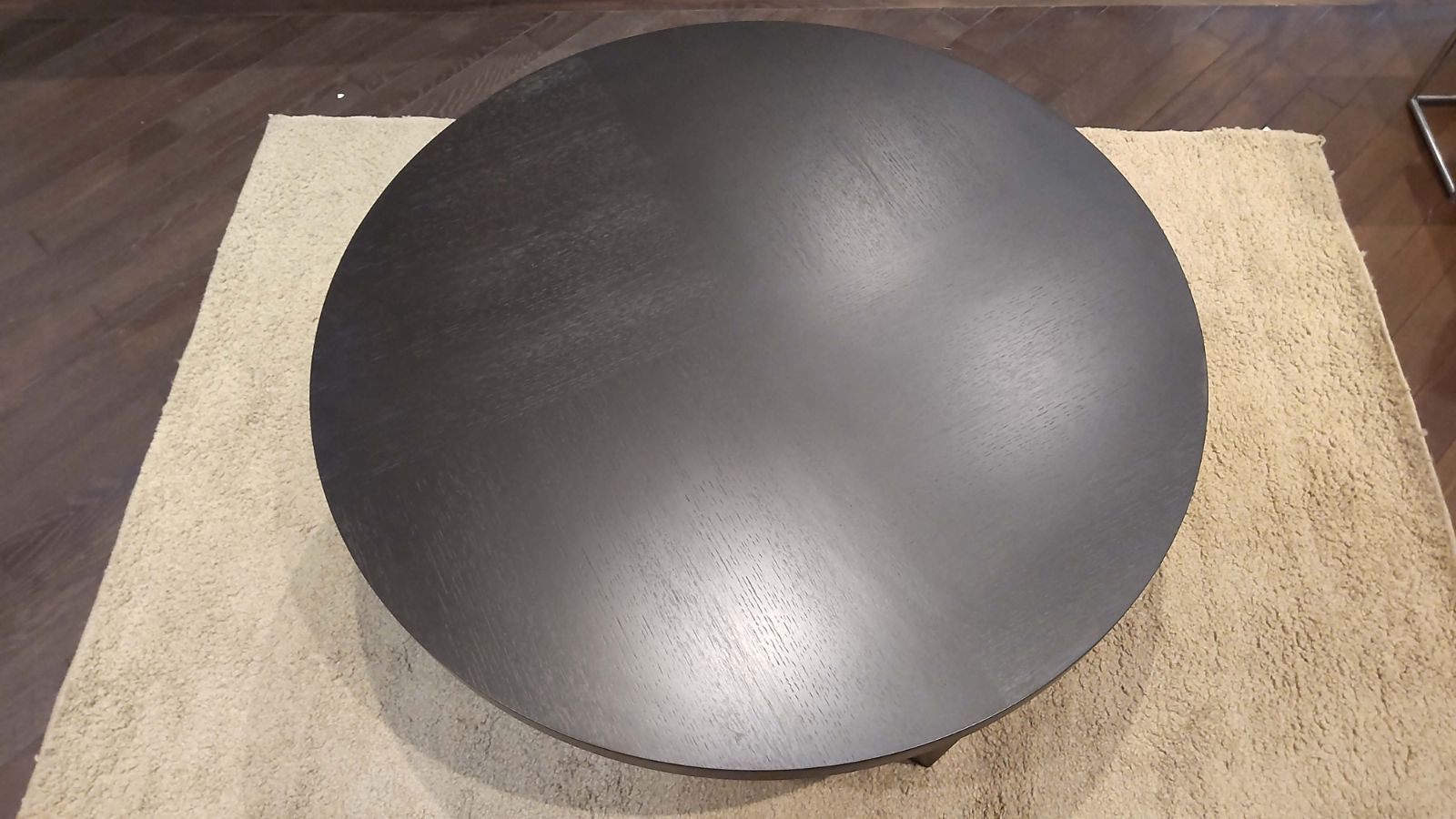 円形座卓 EDY-TT100R ダークブラウン色 注文 Amazon｜家具の里