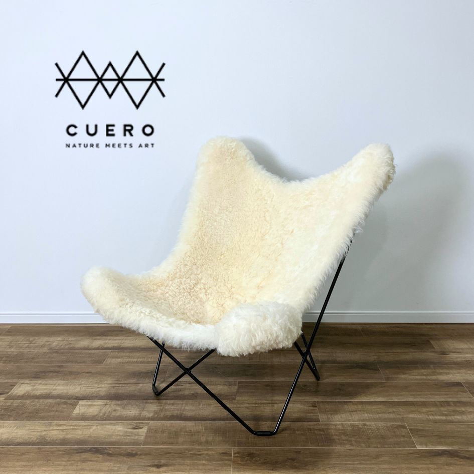 バタフライチェア bkfチェア シープスキンファー付き ビーケーエフ