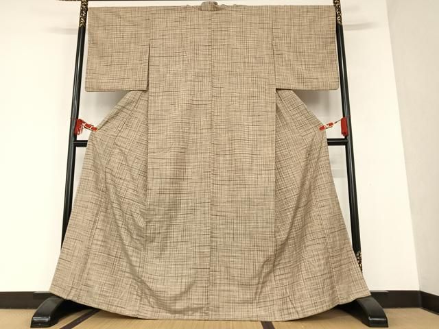 平和屋着物●上質な紬　格子　正絹　逸品　AAAT0589zg 平和屋着物○上質な紬 格子 正絹 逸品 AAAT0589zg - メルカリ