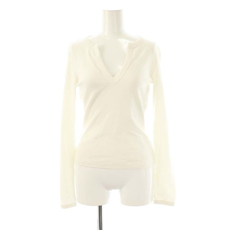 フローレフローレ FLORE FLORE IMAN LONGSLEEVE Vネックカットソー キーネック S 白 /CX ■OS レディース フローレフローレ FLORE FLORE IMAN LONGSLEEVE Vネック
