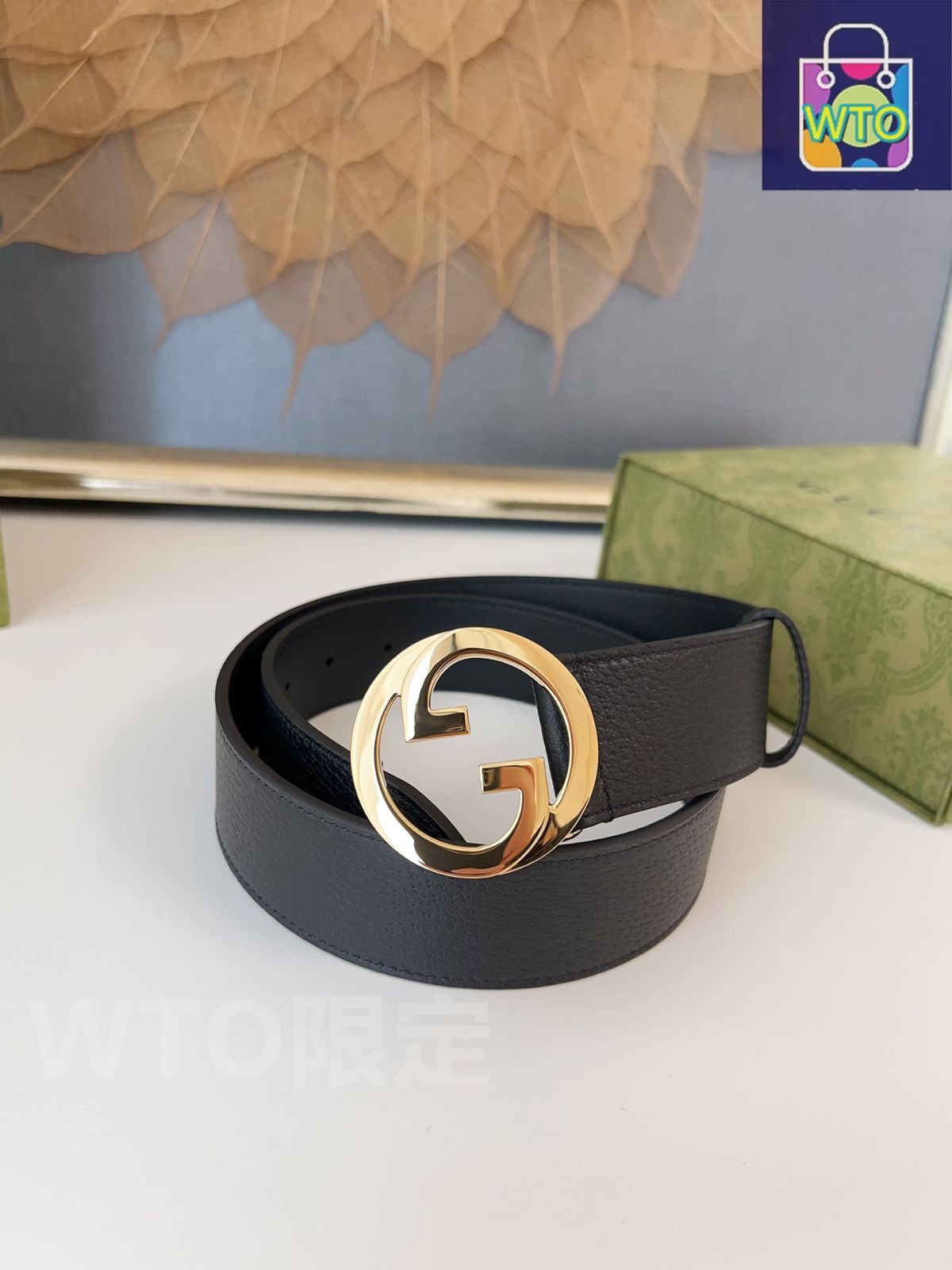 GUCCI グッチ ダブルG ワイドベルト 今日特価】Gucci グッチ ダブル G レトロ回転バックル ベルト-1