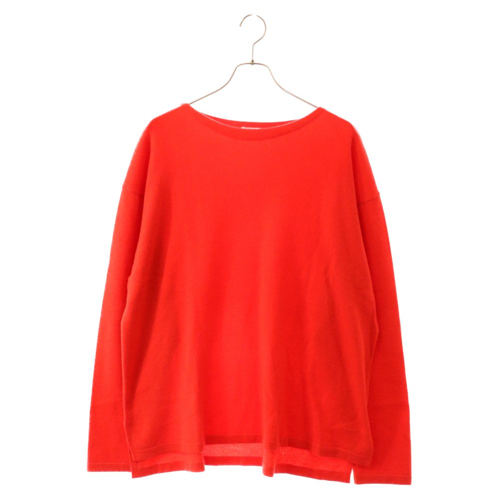 COMOLI (コモリ) 17AW クルーネック ハイゲージ カシミア ボートネック プルオーバーニットセーター Q03-06005 オレンジ