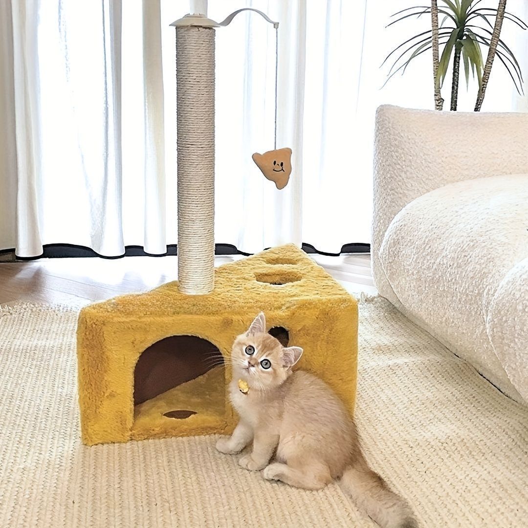 おもちゃ付き 爪とぎ