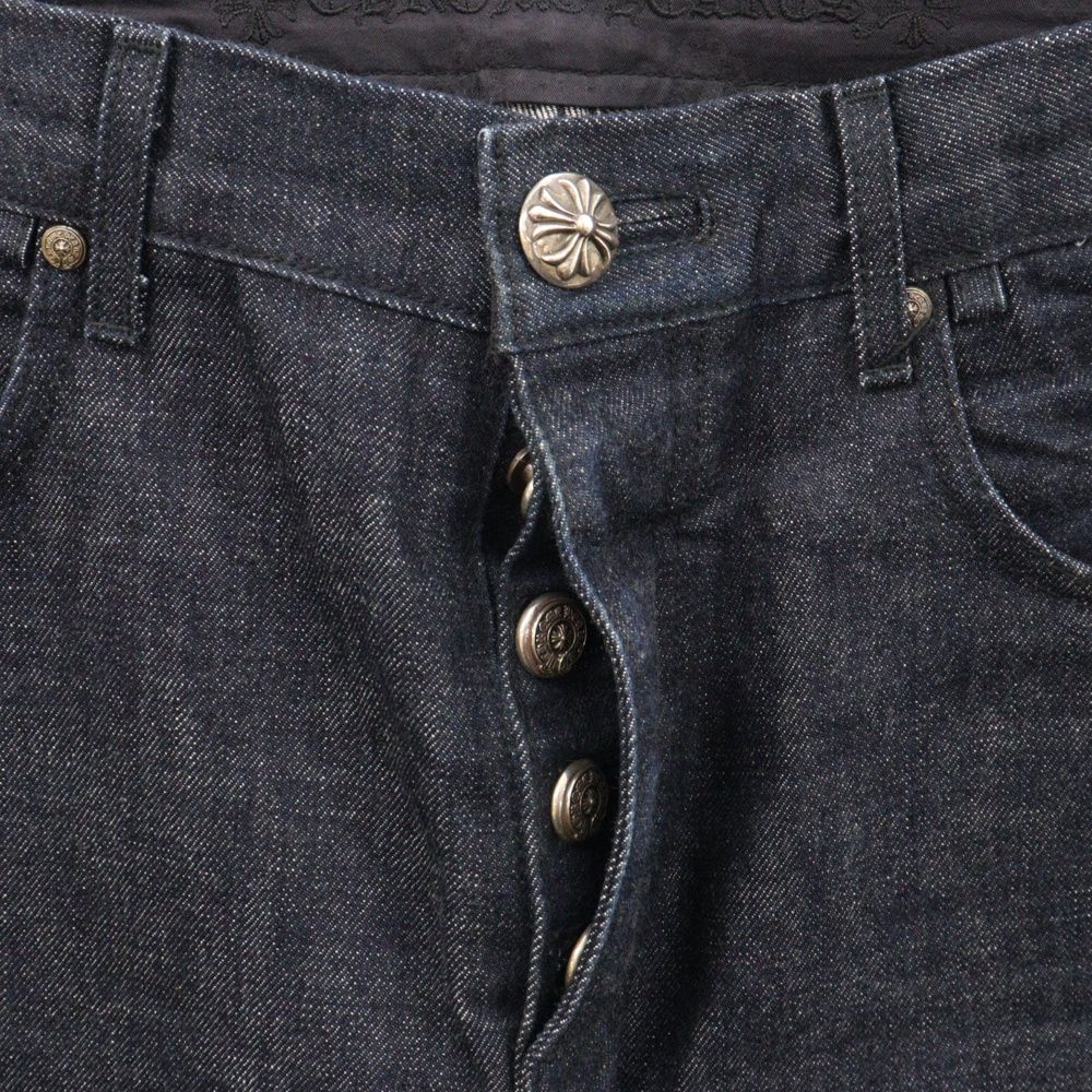 新品クロムハーツ DNM PANTS CRS BTN INDIGO デニム 32 クロムハーツ DNM PANTS CRS BTN INDIGO/デニムパンツ クロスボタン