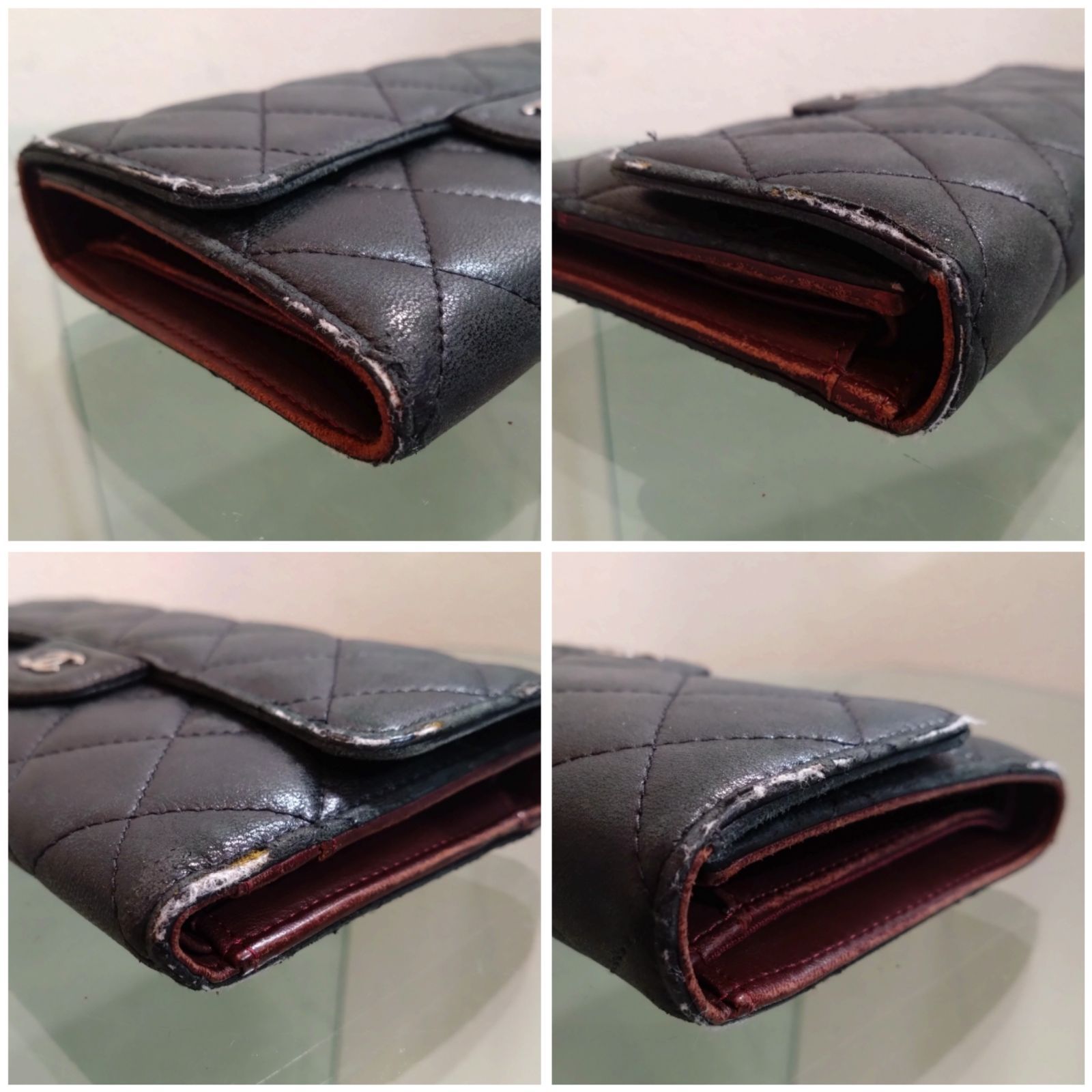 【美品】CHANEL シャネル マトラッセ ココマーク 長財布 三つ折り ラム 1005 CHANEL シャネル マトラッセ ラムスキン 三つ折り長財布 ココ