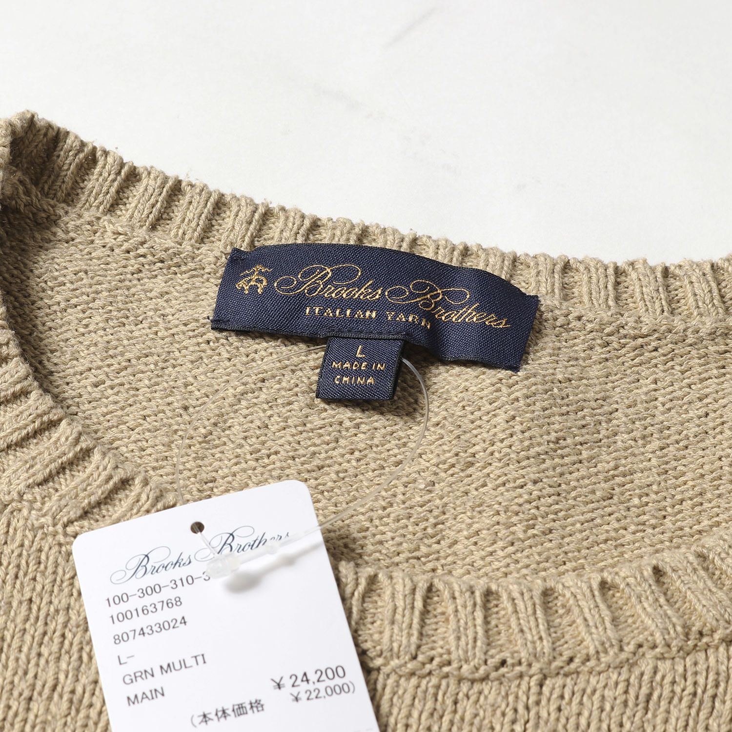 新品】BROOKS BROTHERS ブルックスブラザーズ ニット サイズ:L 新品】BROOKS BROTHERS ブルックスブラザーズ ニット サイズ:L