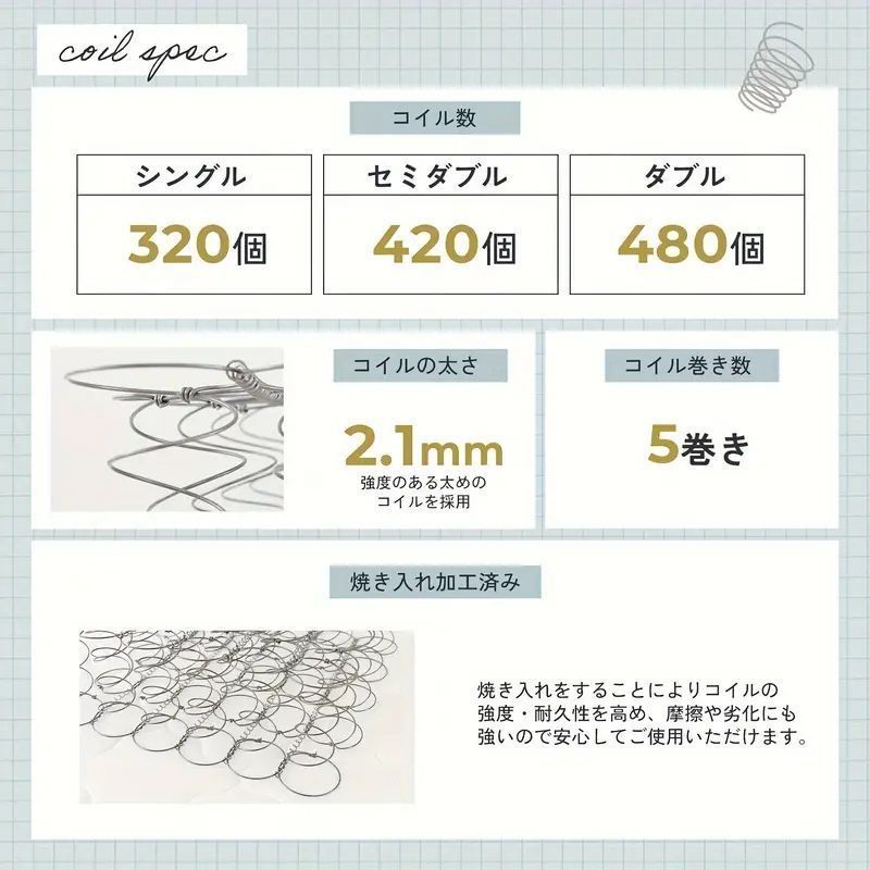 ボネルコイルマットレス 14cm