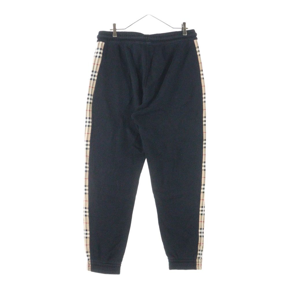 BURBERRY バーバリー サイドチェックラインスウェットロングパンツ ブラック 8026273
