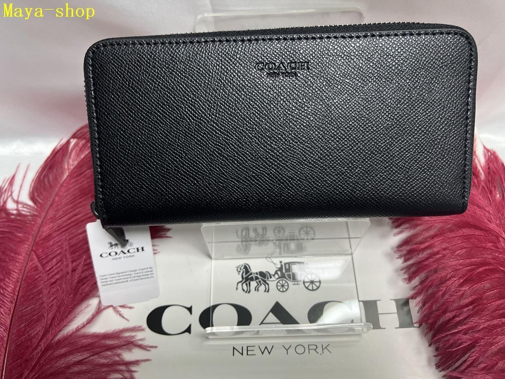 コーチ長財布 COACH 財布 アコーディオン ジップ アラウンド ファスナー メンズ 財布 クロスグレインレザー   贈り物  新生活 年度末 プレゼント 吉日 ギフト 財布 メンズ 新品未使用 B196 F58107 8