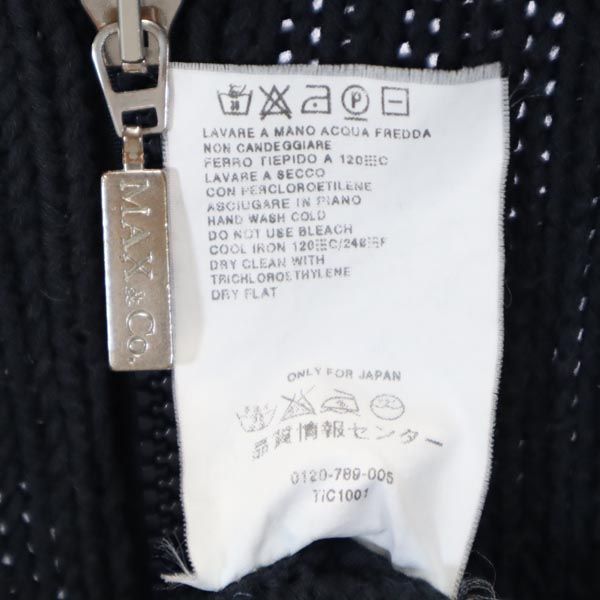 マックスアンドコー イタリア製 ニットジャケット S ネイビー系 MAX&CO レディース   【221018】