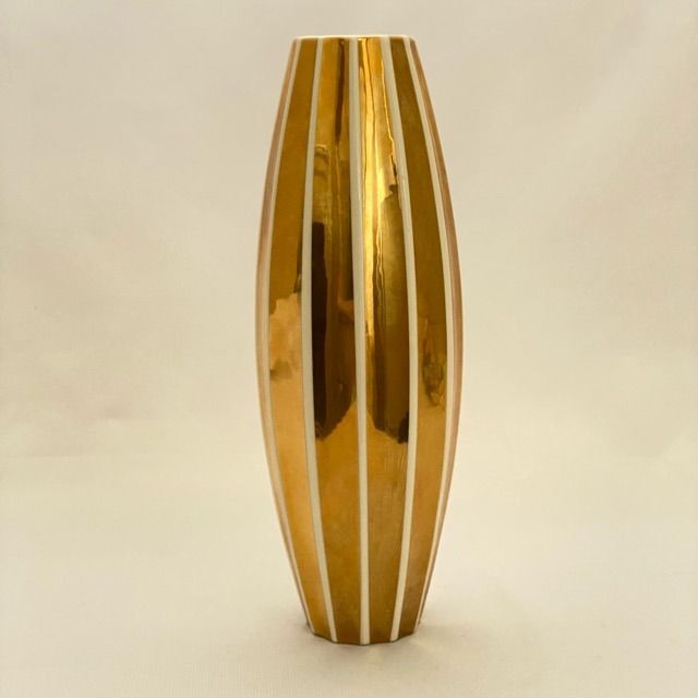 🔶Pavel Janak 1911 JANAK CONVEX GOLD STRIPE large パヴェル・ヤナーク flower vase/花瓶  - メルカリ