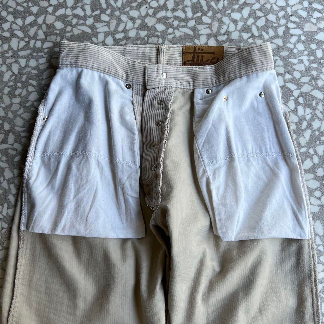 STUSSY / 80's 90′s corduroy pants 30【赤タグ、太畝コーデュロイ