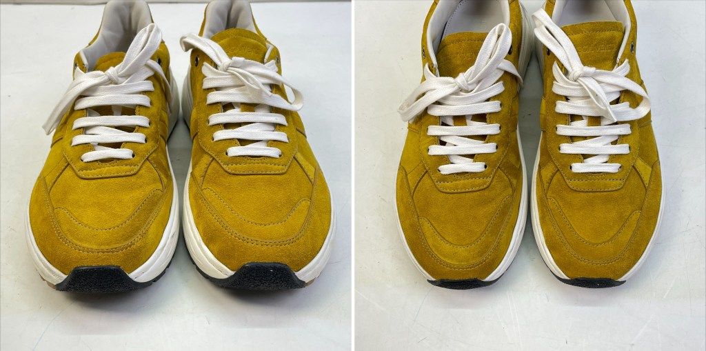 01w-5496 ボッテガヴェネタ BOTTEGAVENETA スピードスター スウェードスニーカー ローカット サイズ40 約25.0 箱 保存袋 シューレース付 イエロー メンズ 靴 品