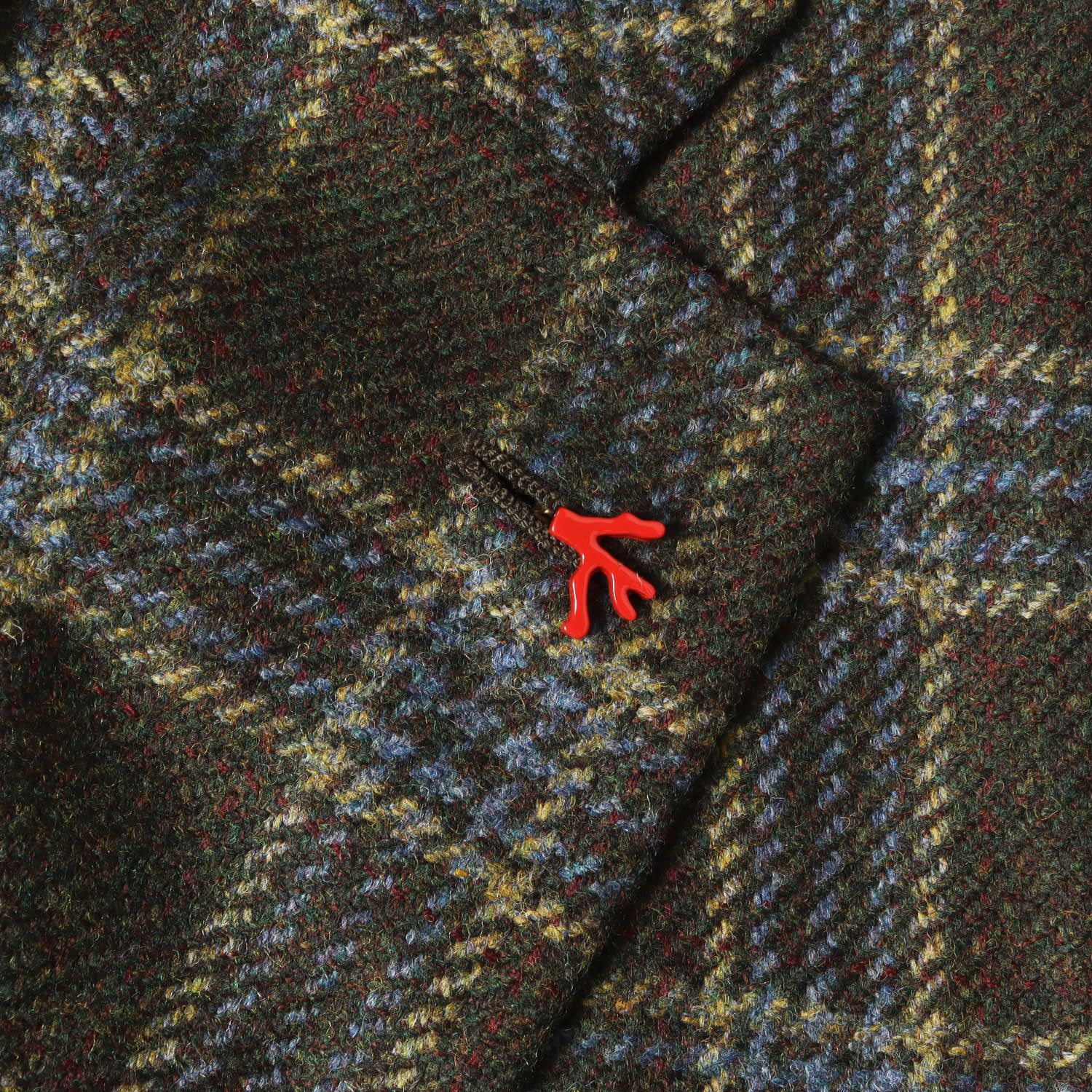 美品】ISAIA イザイア ジャケット オリーブ ブルー サイズ:44 | ウール
