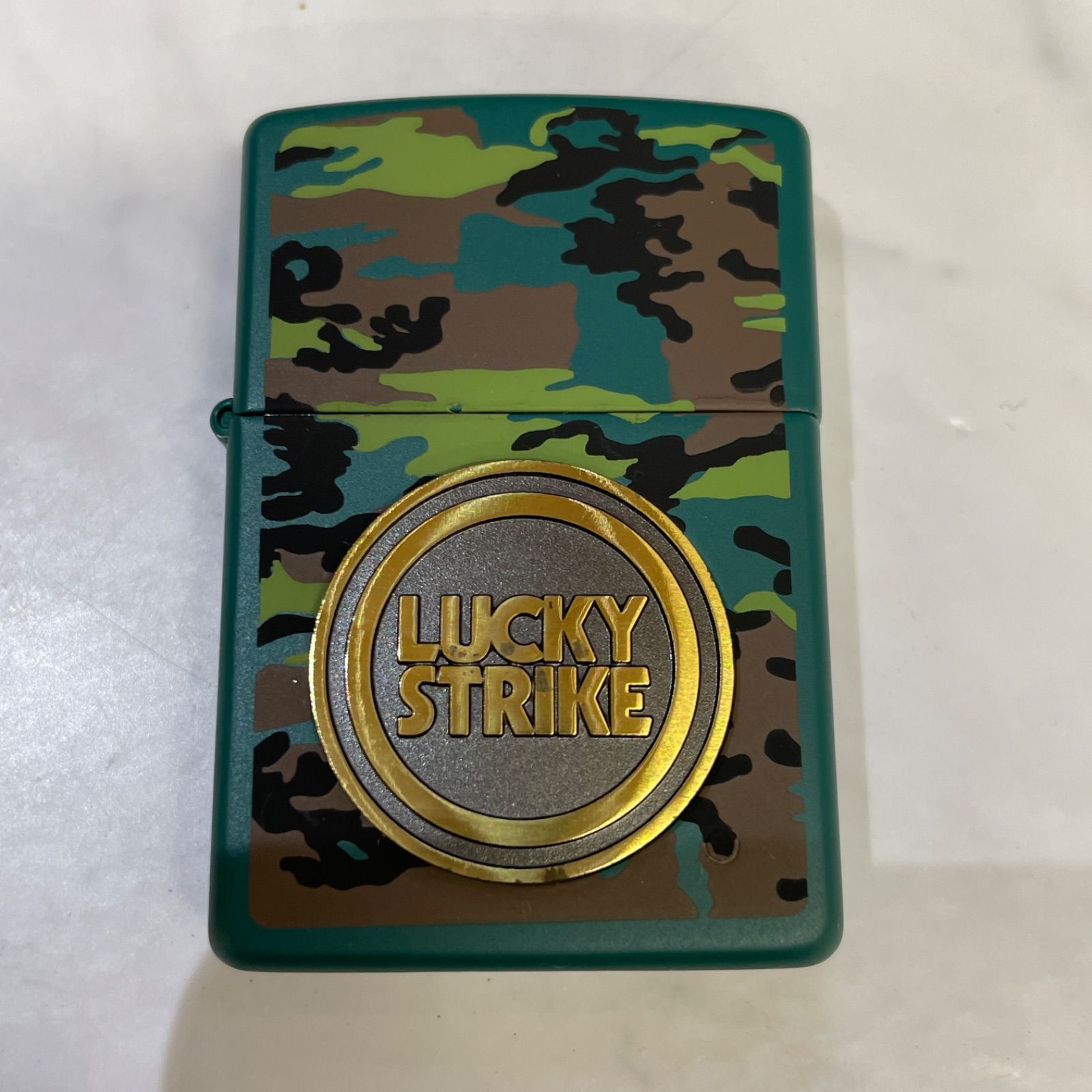 □ZIPPO ラッキーストライク LUCKY STRIKE 迷彩 ジッポ― ライター 未