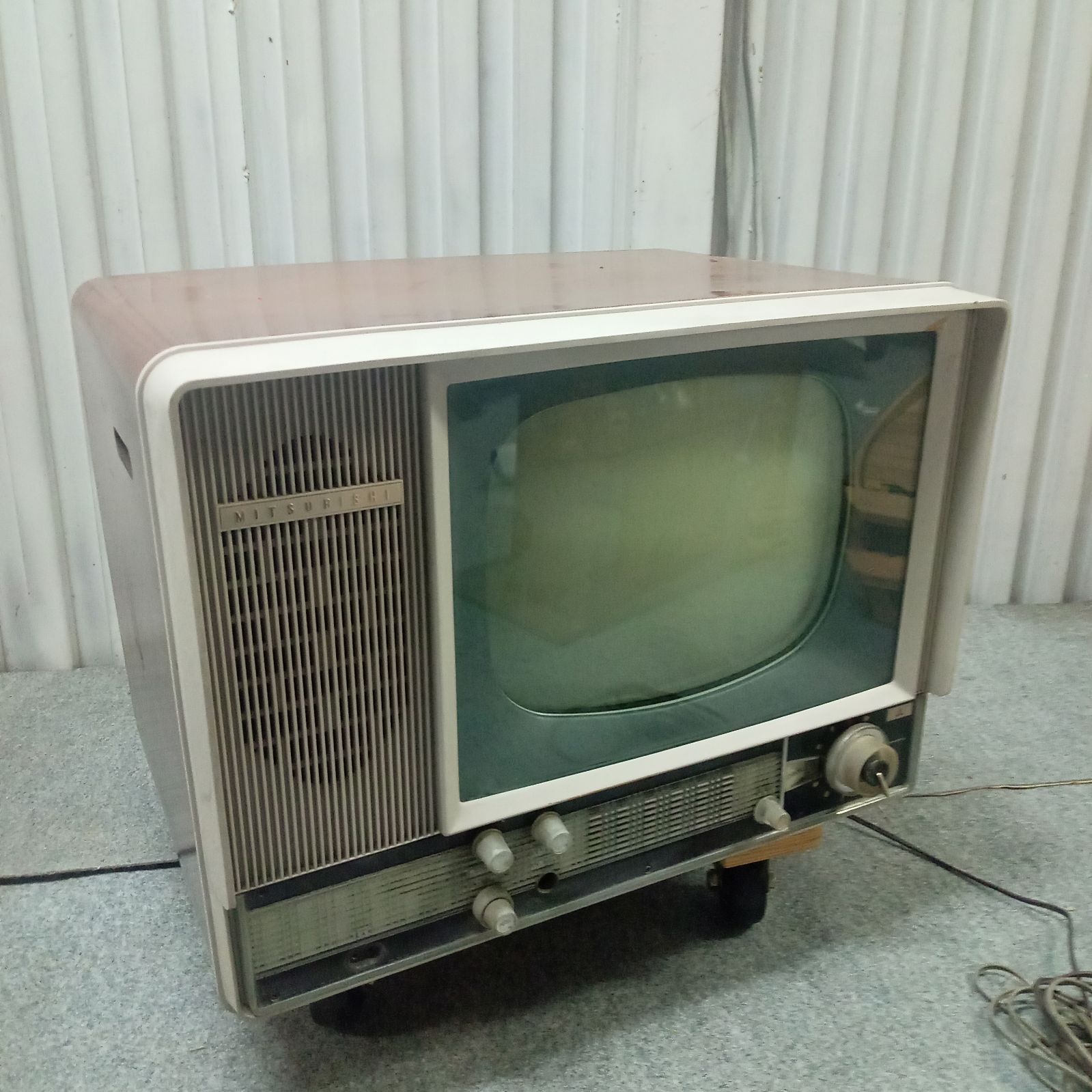 ◯ MITSUBISHI 三菱 テレビ ブラウン管 レトロ アンティーク 14T