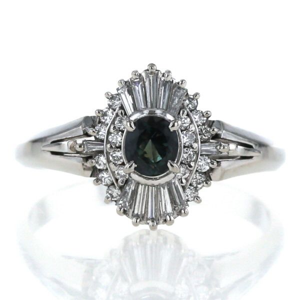 Pt900 プラチナ リング アレキサンドライト 0.46ct ダイヤモンド