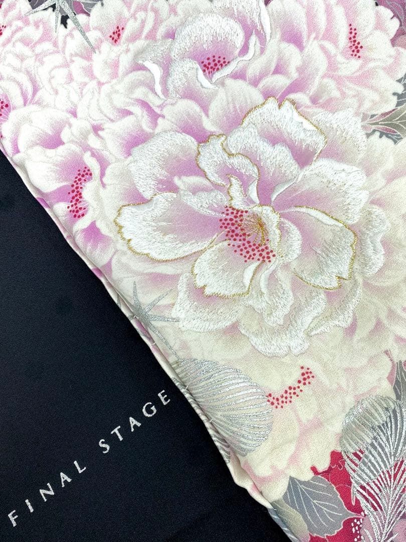 振袖 仮絵羽 FINALSTAGE 刺繍 銀彩 正絹 未仕立て品 八掛付 - メルカリ