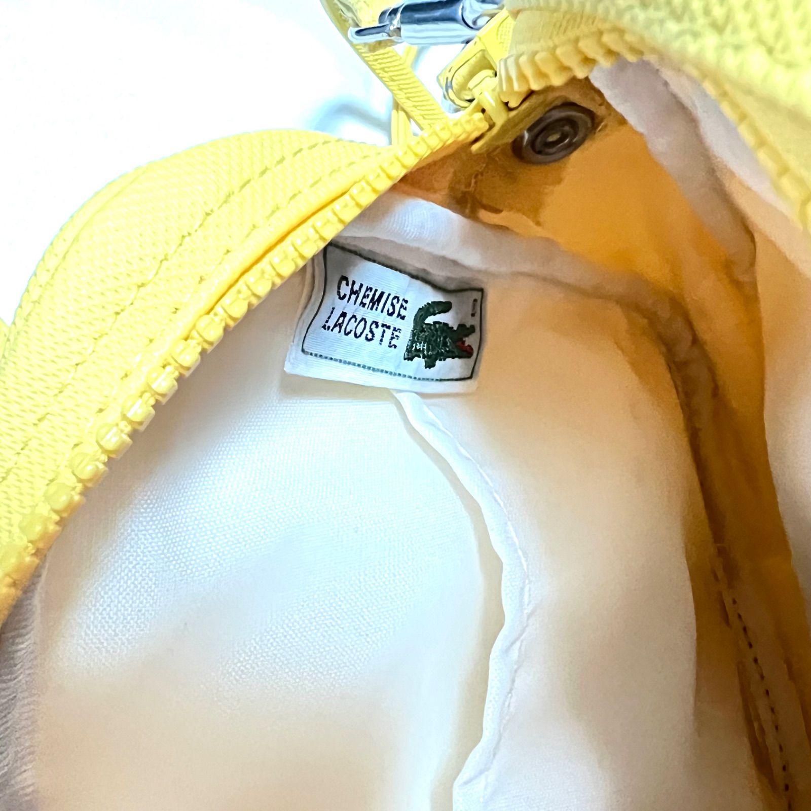 LACOSTE ラコステ ショルダーバッグ イエロー×ネイビー ヴィンテージ 