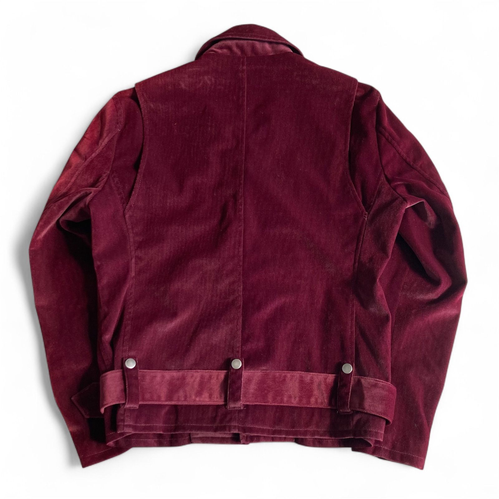 JACKROSE コーデュロイ ダブルライダースジャケット ワインレッド