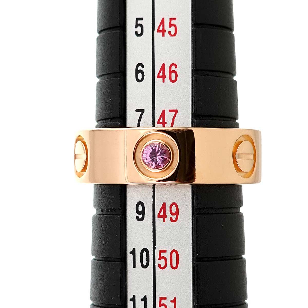 Cartier カルティエ 1Pダイヤ ミニ ラブ リング K18 750 PG ピンクゴールド 日本サイズ約７号 #4７札幌　西岡発 Cartier カルティエ 1Pダイヤ ミニ ラブ リング K18 750 PG ピンク