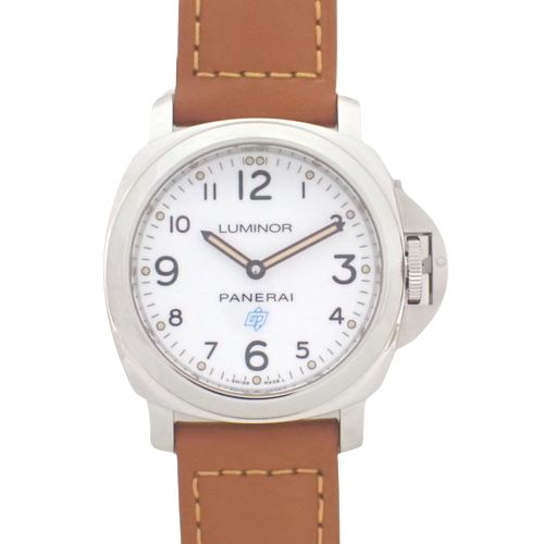 パネライ ルミノール ベース ロゴ 3デイズ アッチャイオ 手巻き 腕時計 カーフ ホワイト 2020年8月購入 PAM00775 メンズ  40802073238【中古】【アラモード】