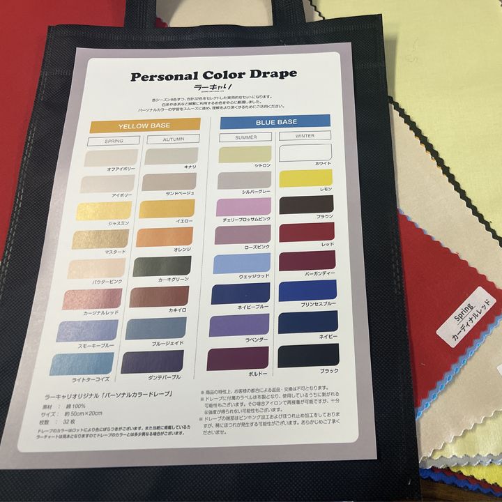 パーソナルカラードレープ100色診断セット 【公式通販】