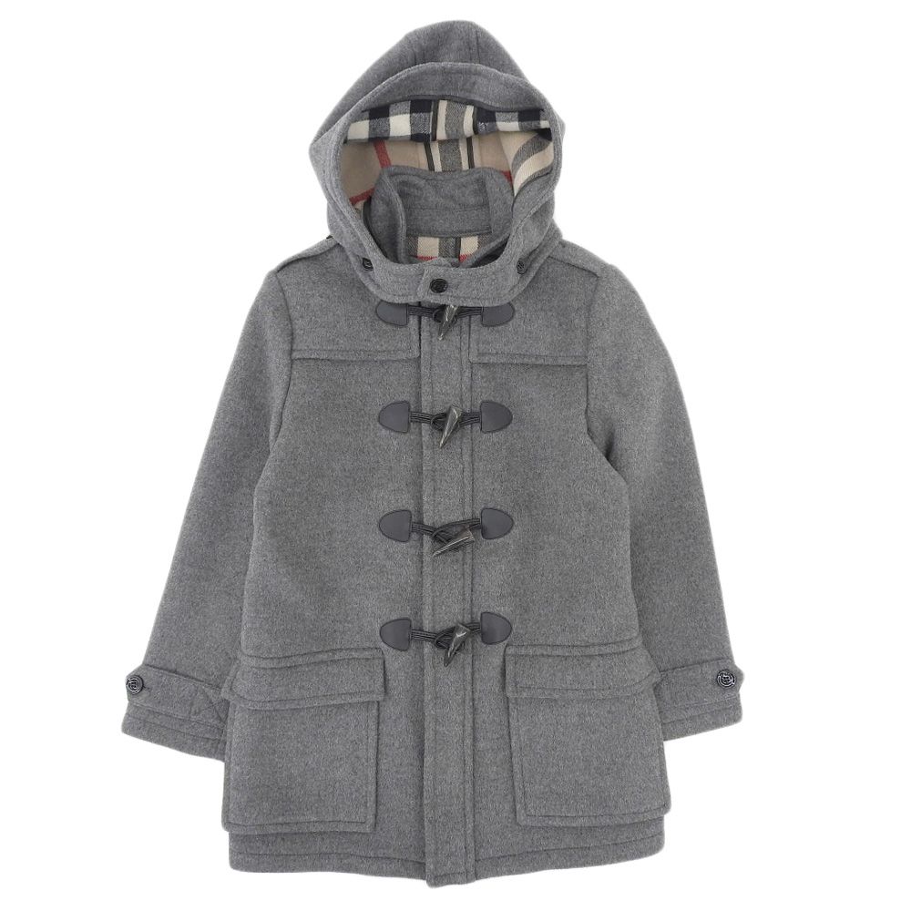 バーバリー ダッフルコート ロング フード ノバチェック 現行タグ ウール 52 バーバリー ダッフルコート ロング フード ノバチェック 現行タグ