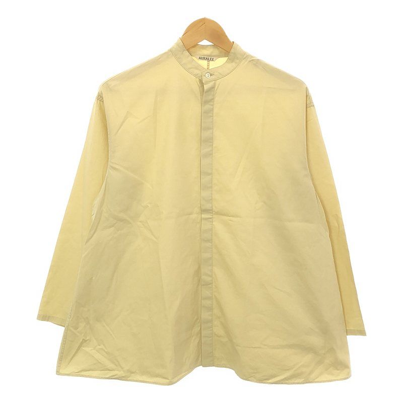 AURALEE / オーラリー | 2021SS | WASHED FINX TWILL KAFTAN SHIRTS / スタンドカラー シャツ |  1 | イエロー | レディース - メルカリ