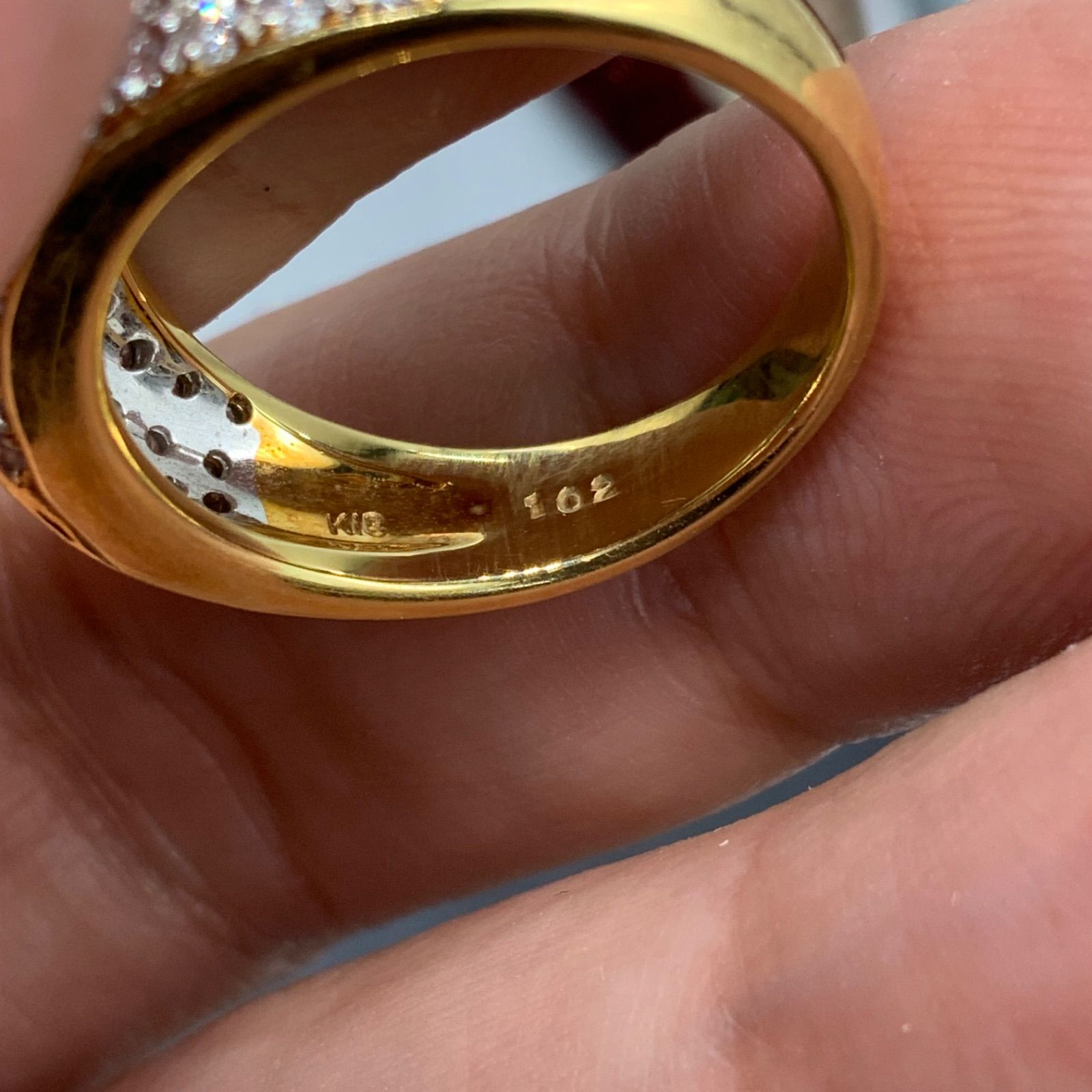 K18 ダイヤ デザインリング 1.02ct 8g 約11.5号 - メルカリ