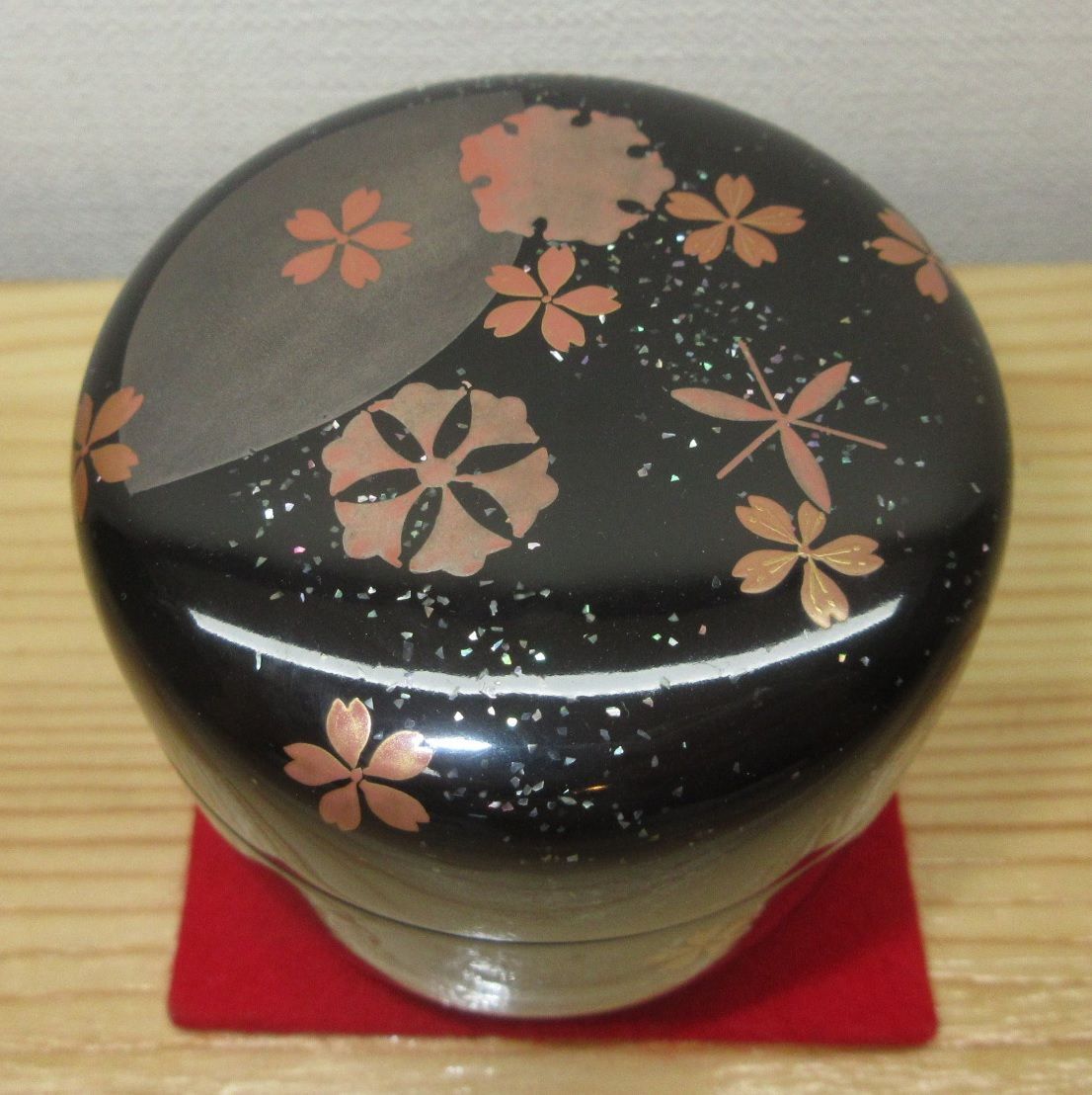 逢絢亭 茶道具 大棗 山中塗 雪月花蒔絵 真塗 塚本規義 共箱入り
