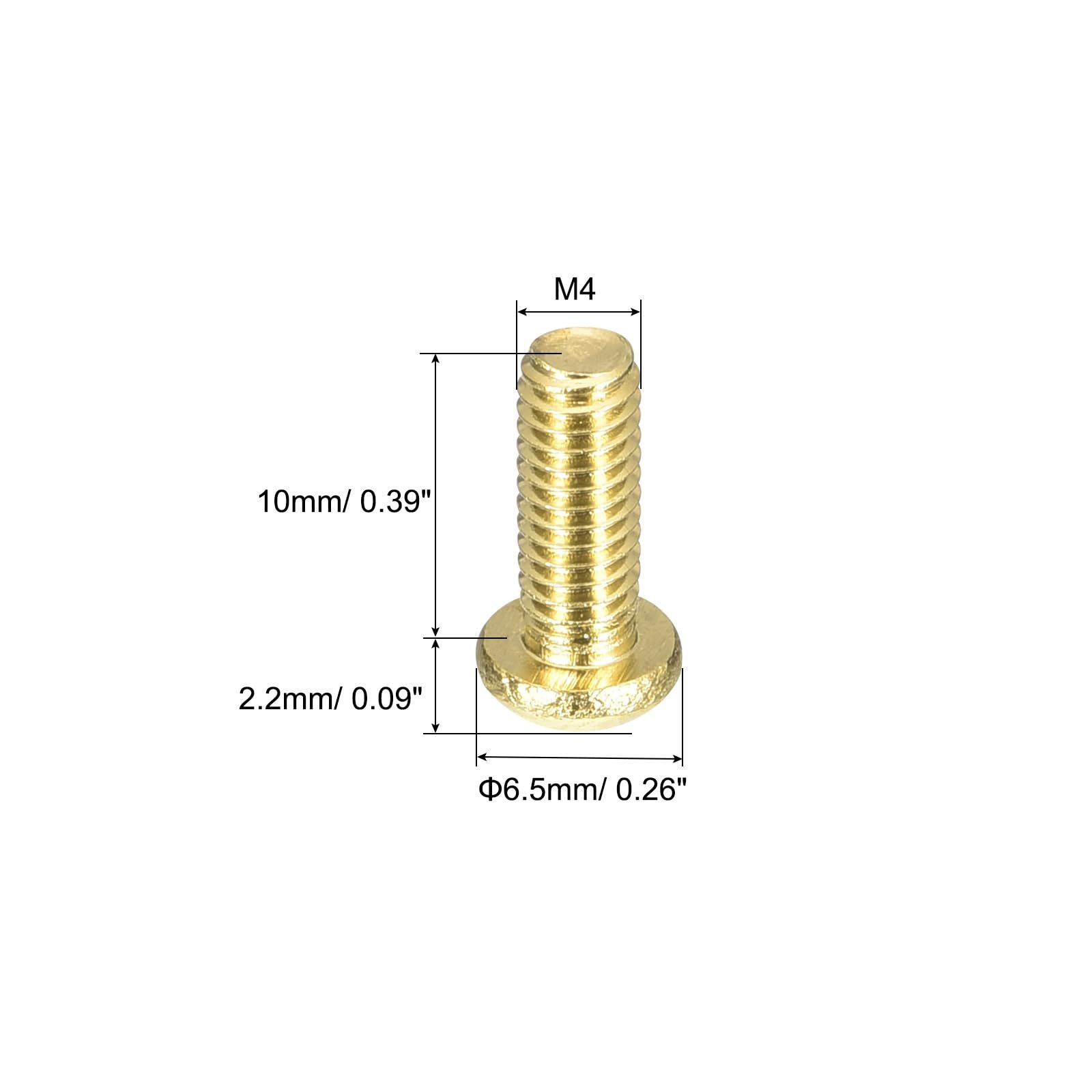 数量限定】真鍮製の機械用ネジ 家具 uxcell オフィス機器 電子機器用のM4x10mmのパンヘッドファスナーボルト 60個入り メルカリ