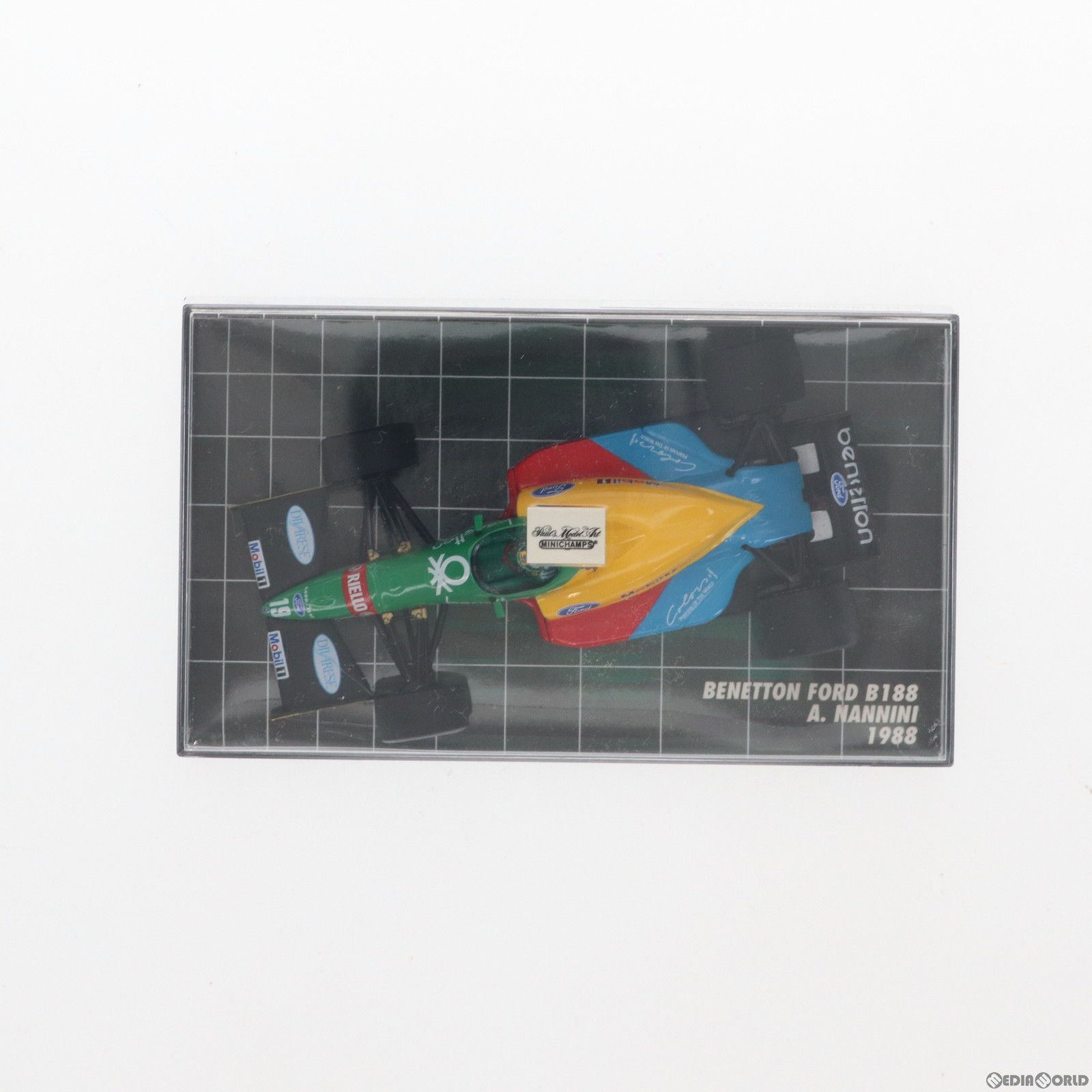 1/43 Benetton Ford B188 1988 Mobil1 #19(グリーン×イエロー×レッド×ブルー) 完成品 ミニカー(400880019) MINICHAMPS(ミニチャンプス)