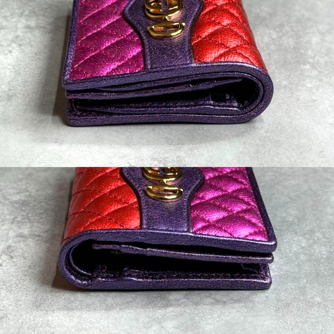 GUCCI ダークパープル 二つ折り財布 GUCCI ダークパープル 二つ折り財布