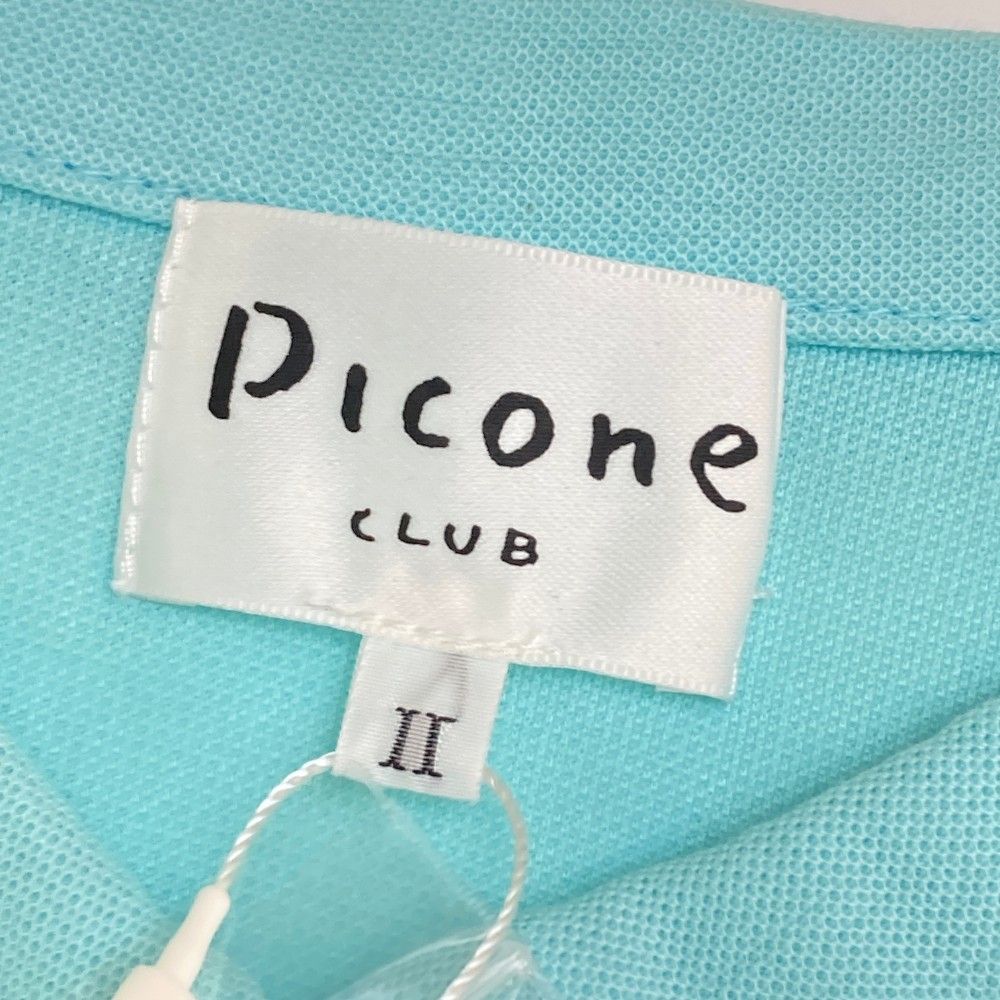 サイズ：2 PICONE CLUB ピッコーネクラブ  半袖ポロシャツ  ブルー系 [240101449157] ゴルフウェア レディース ストスト サイズ：2 PICONE CLUB ピッコーネクラブ 半袖ポロシャツ ブルー