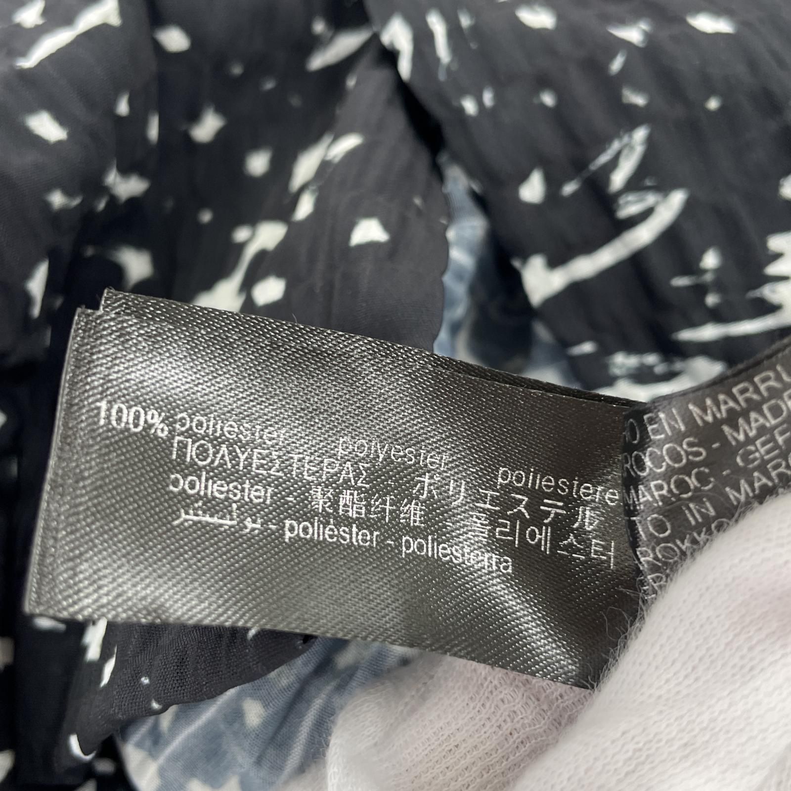 ZARA ザラ 総柄 半袖シャツ sizeEUR L/ブラック×ホワイト - メルカリ
