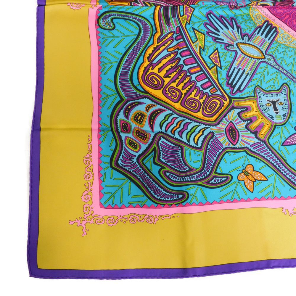 美品】HERMES エルメス ツイリー スカーフ シルク パナマのクナ族 中古