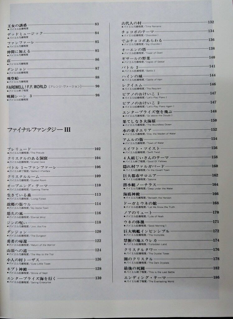 楽譜 ファイナルファンタジーⅤ全曲集 FF5 楽しいバイエル併用 ドレミ