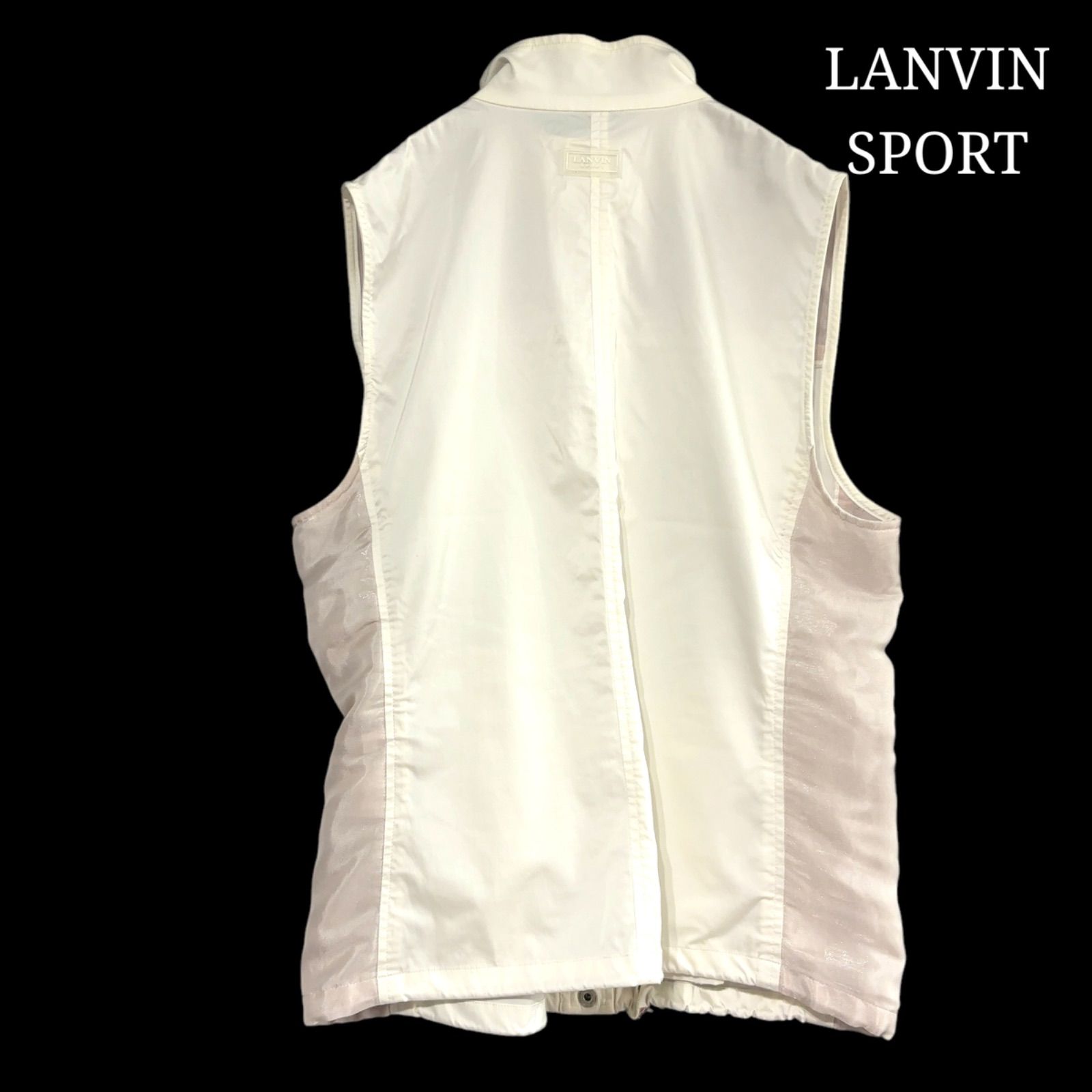 LANVIN SPORT ランバン ランバンスポール GOLF ゴルフ ベスト 40 レディース メッシュ切り替え ドロスト ドローコード - メルカリ