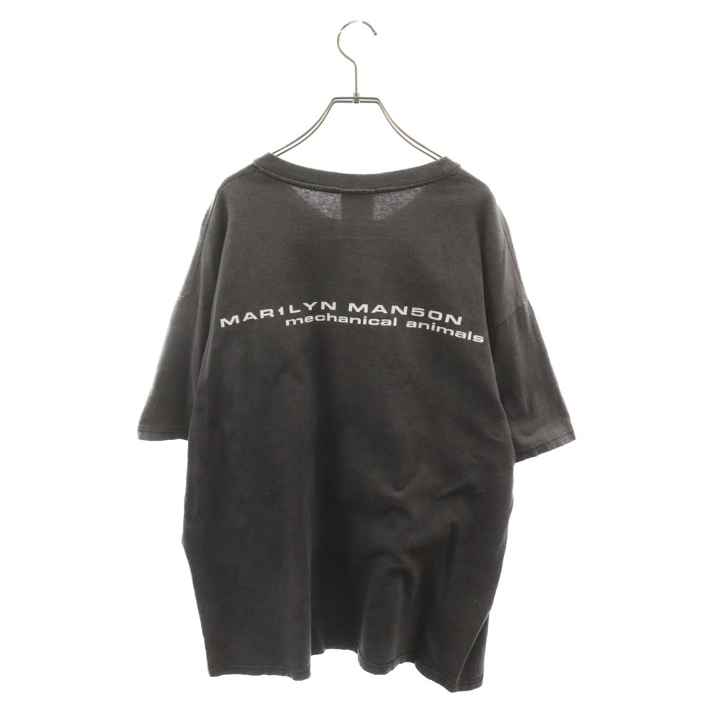 VINTAGE (ヴィンテージ) 90s MARILYN MANSON MECHANICAL ANIMALS マリリンマンソン メカニカルアニマルズ  バンド プリント 半袖Tシャツ カットソー ブラック - メルカリ