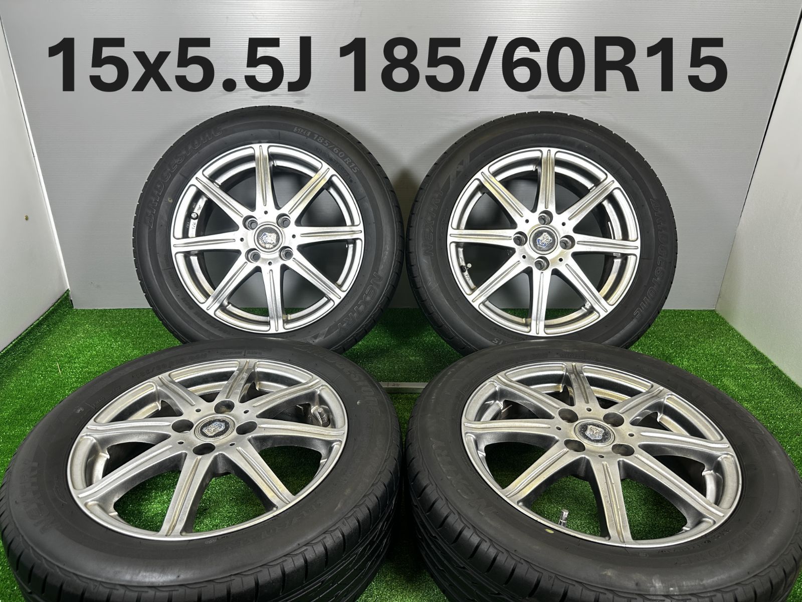 送料無料☆15x5.5J 4穴 PCD100 185/60R15 ブリヂストン NEXTRY 4本