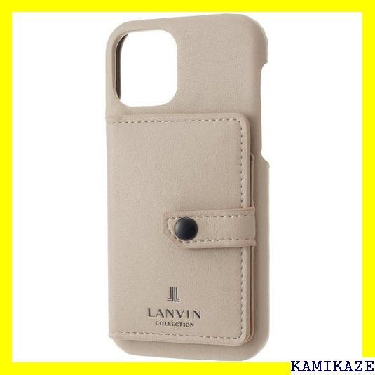 ☆在庫処分 LANVIN COLLECTION SHELL CAS POCKE スマホケースiPhone13