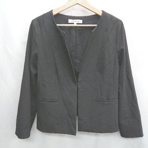 ◇ ⊇ NATURAL BEAUTY BASIC 長袖 ノーカラージャケット サイズM 