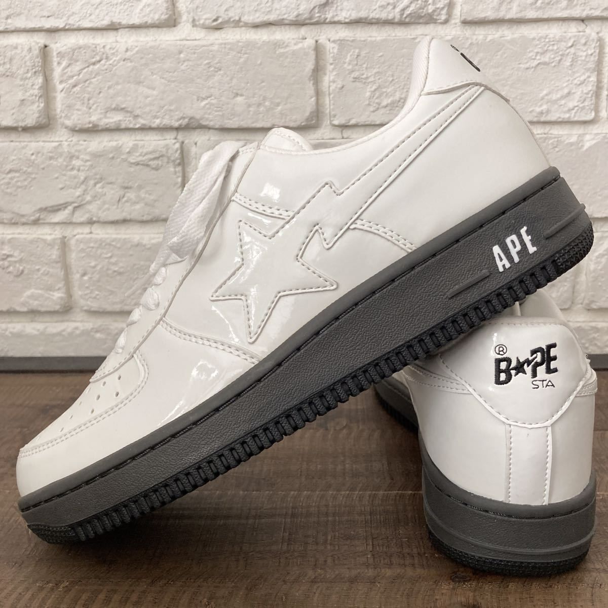 ベイプスター　スニーカー　エナメルブラック 楽天市場】【中古】ア ベイシング エイプ A BATHING APE BAPESTA