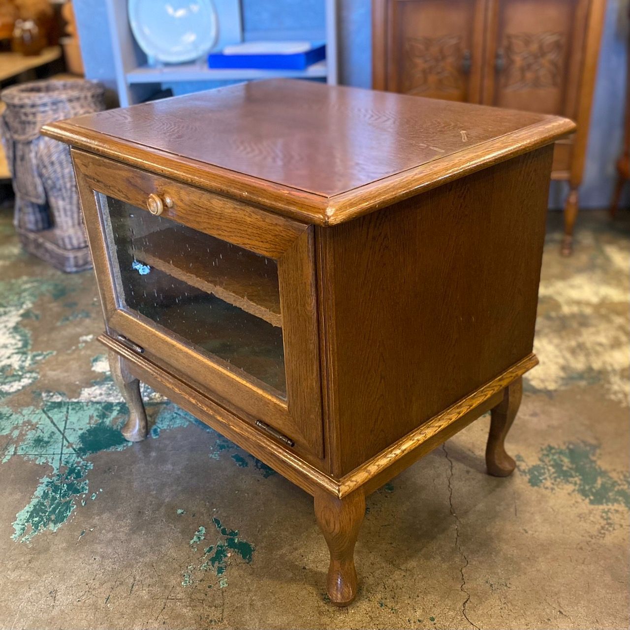 勇峰工芸 雅 花柄チェスト ナラ材家具 旭川家具 再塗装済 USED
