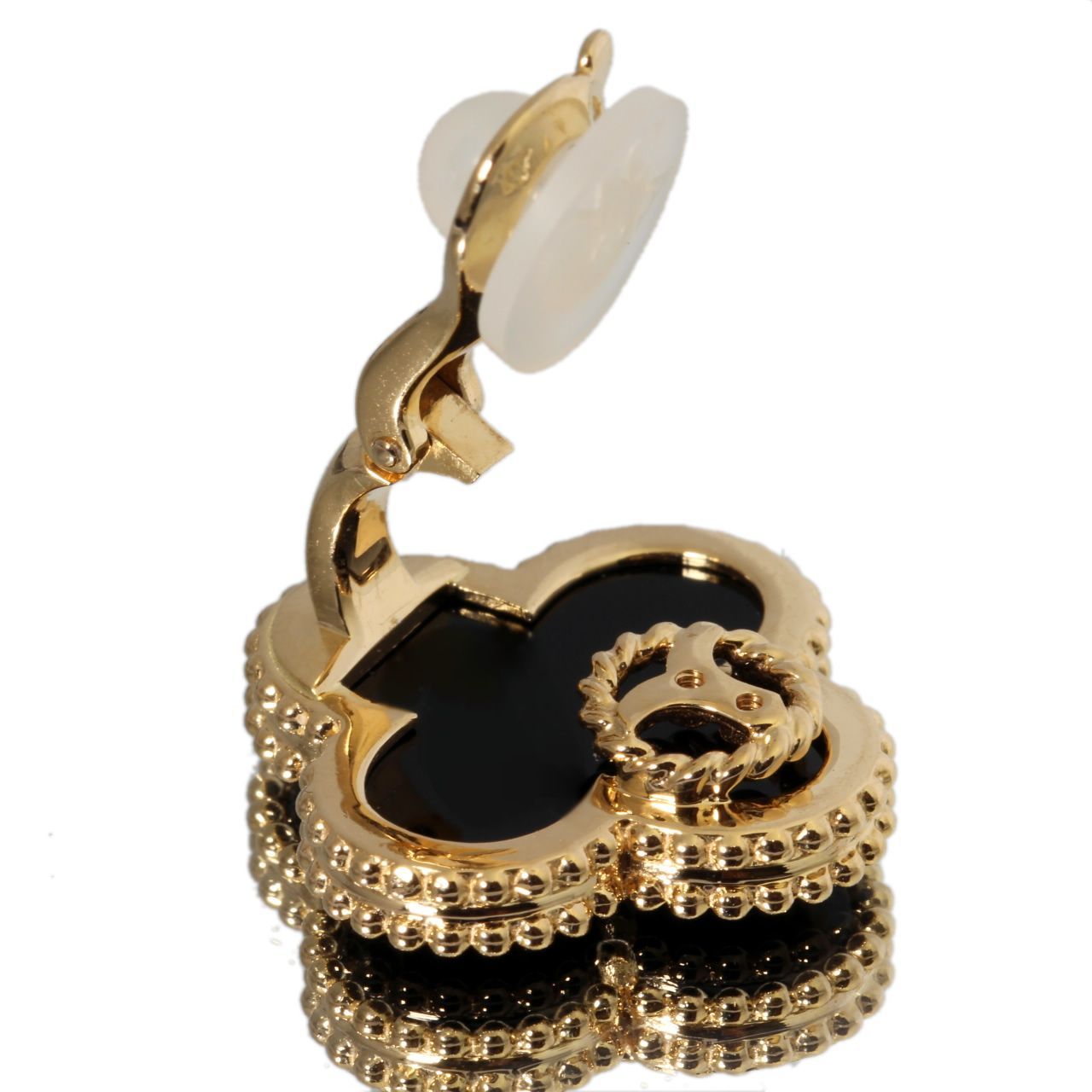 ヴァンクリーフ＆アーペル ヴィンテージ アルハンブラ イヤリング オニキス ヴァンクリーフ&アーペル ヴィンテージアルハンブラ オニキス